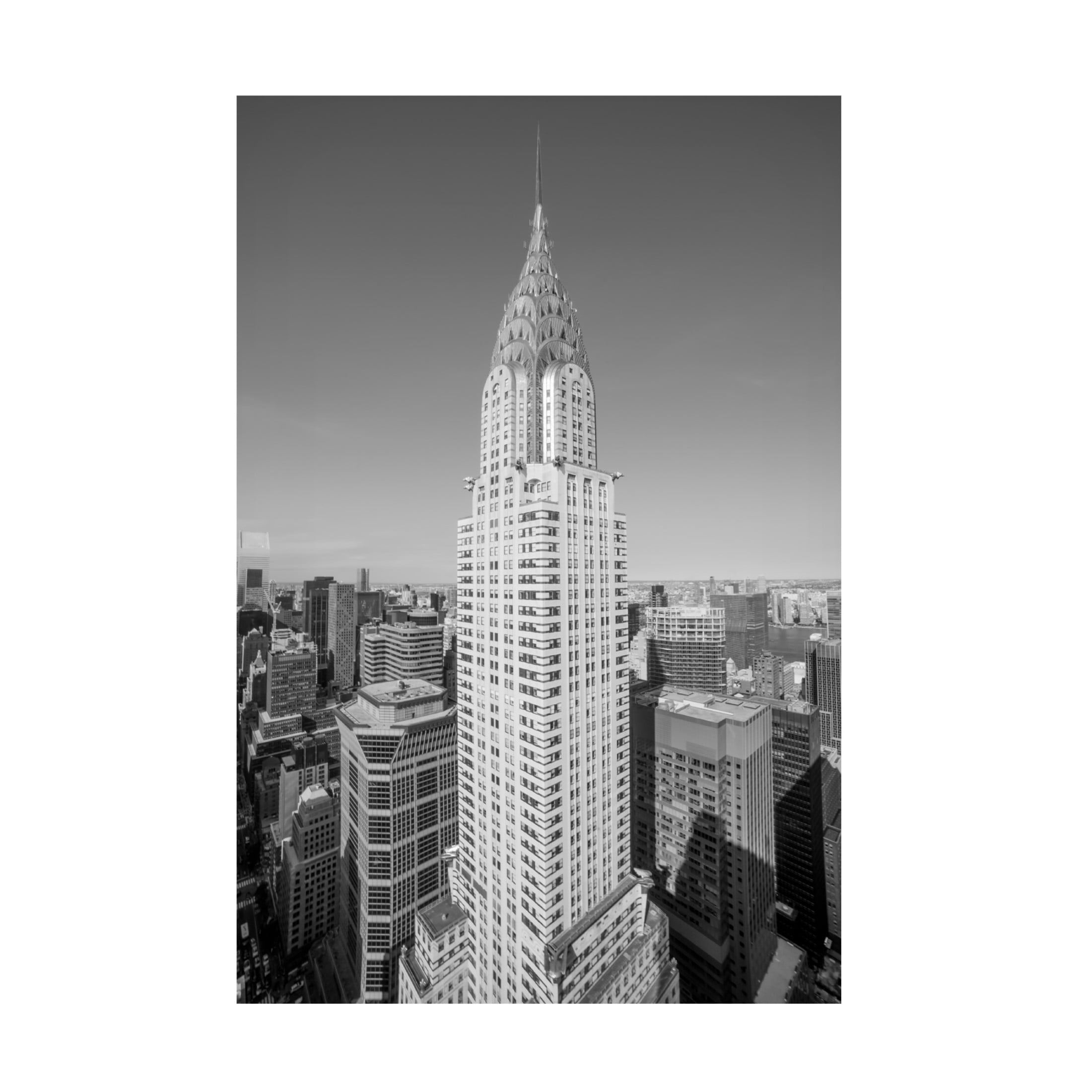 Trademark Fine Art Christopher R Veizaga Chrysler Black and White Canvas Wall Art