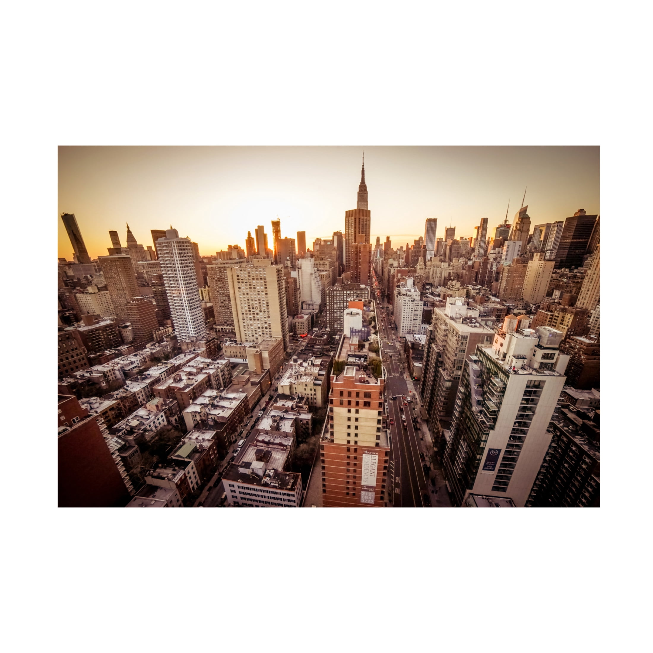 Trademark Fine Art Christopher R Veizaga Midtown East Wide Angle Canvas Wall Art