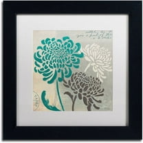Trademark Fine Art "Chrysanthemums I" Canvas Art by Wellington Studio, White Matte, Black Frame