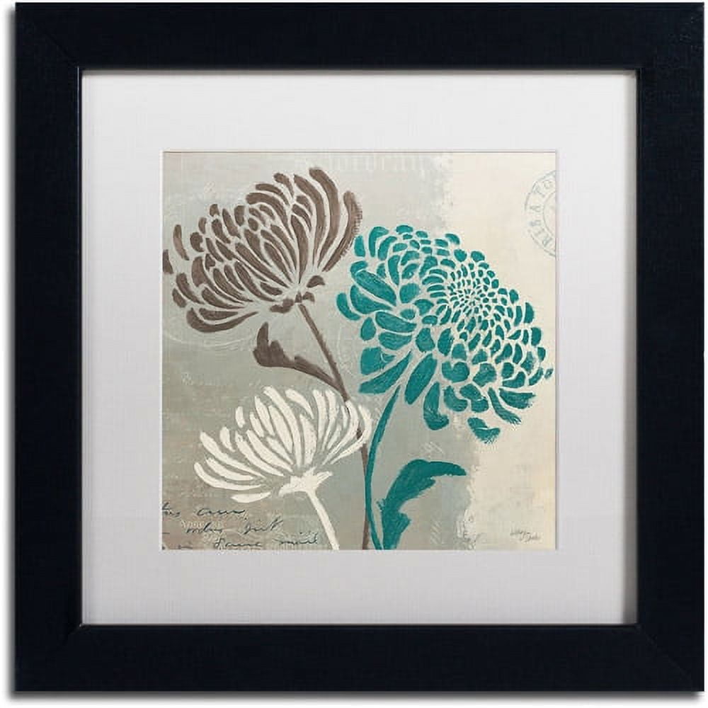 Trademark Fine Art "Chrysanthemums II" Canvas Art by Wellington Studio, White Matte, Black Frame