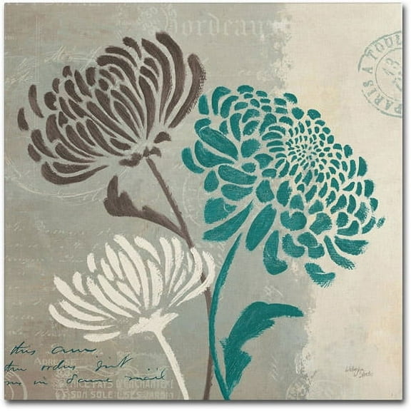 Trademark Fine Art "Chrysanthemums II" Canvas Art by Wellington Studio