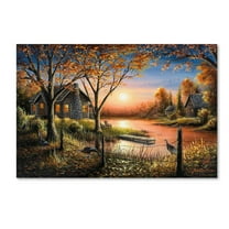 Trademark Fine Art Chuck Black An Autumn Sunset Canvas Wall Art - 16x24