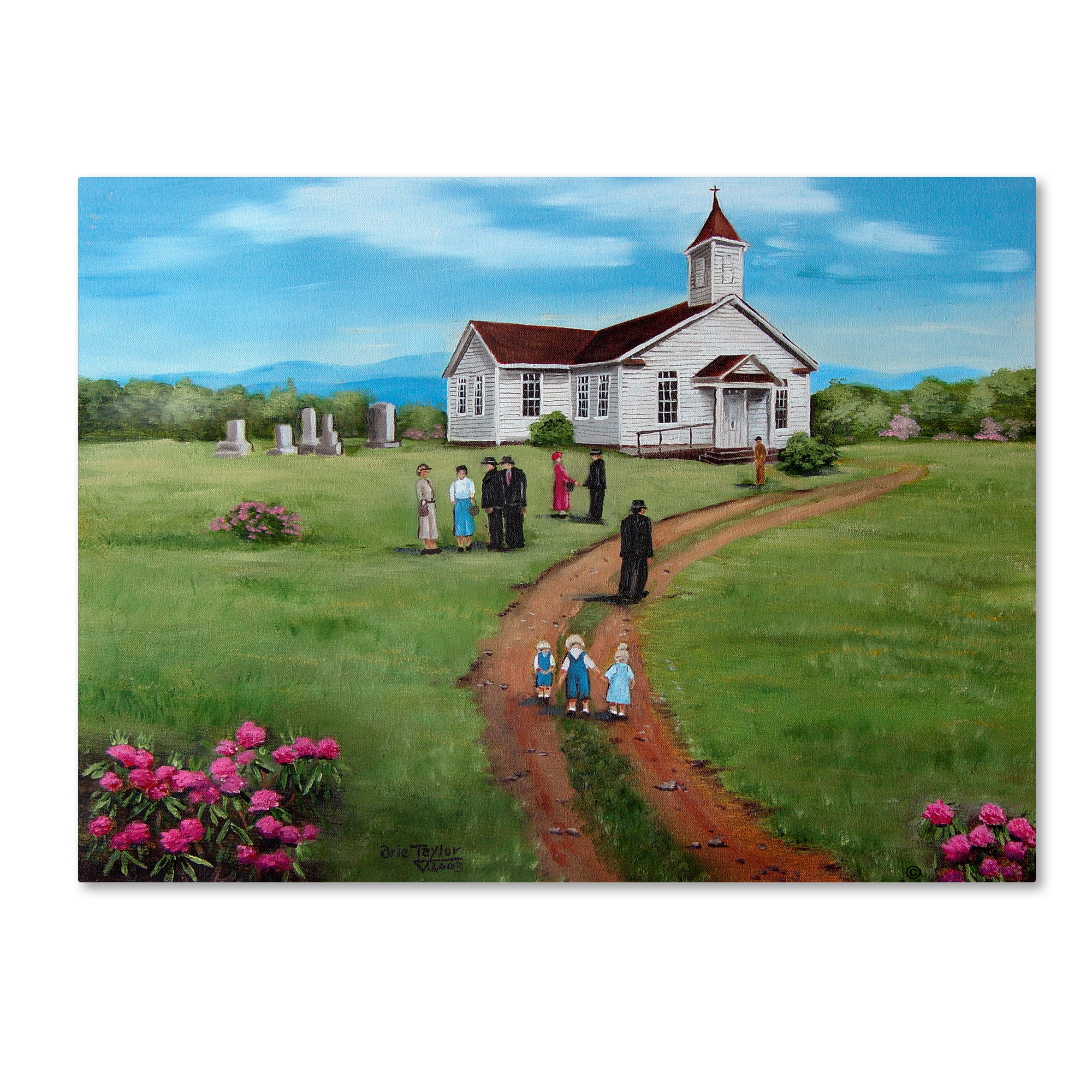 Modern Framed Landscape Canvas Art in 14" x 19"
