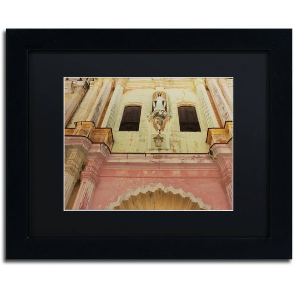 Trademark Fine Art 'Church in Havana' Canvas Art by Masters Fine Art, Black Matte, Black Frame