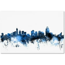 Trademark Fine Art "Cincinnati Ohio Skyline II" Canvas Art by Michael Tompsett