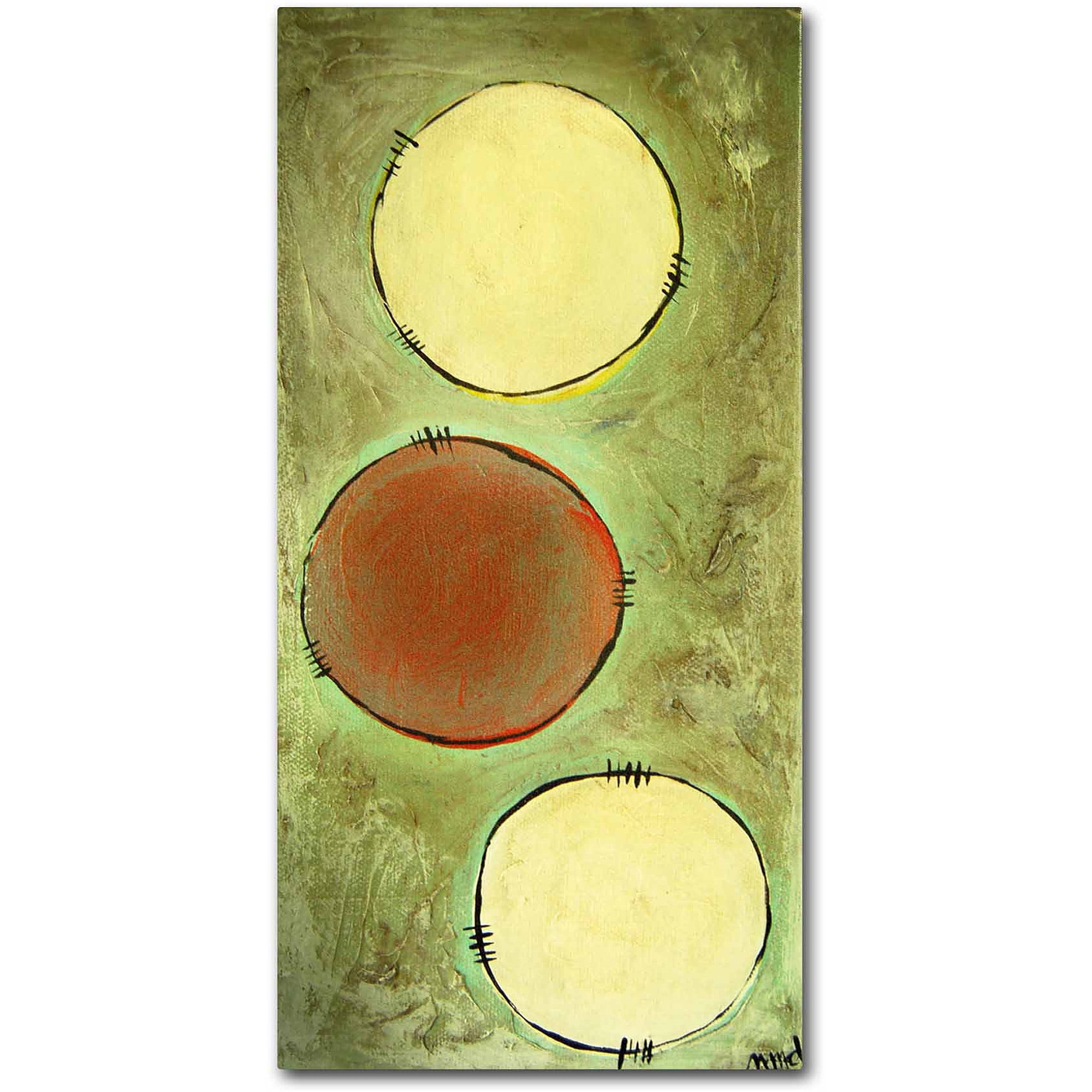 Nicole Dietz Circle Abstract Green Canvas Art 10 x 19