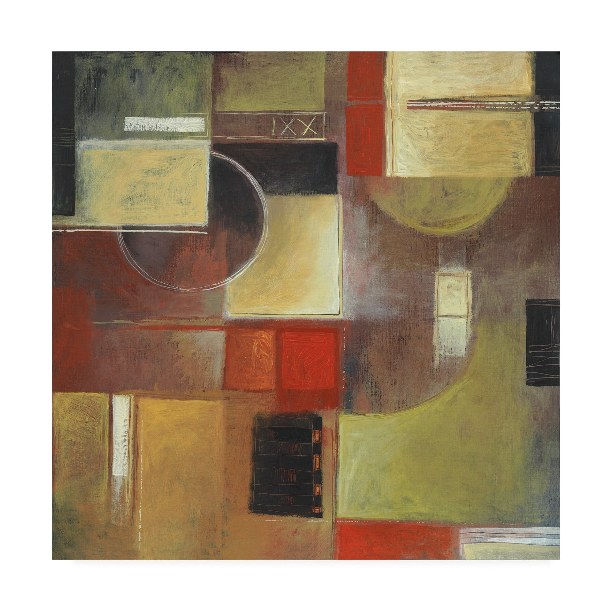 Trademark Fine Art 'Circles And Squares' Canvas Art by Pablo Esteban