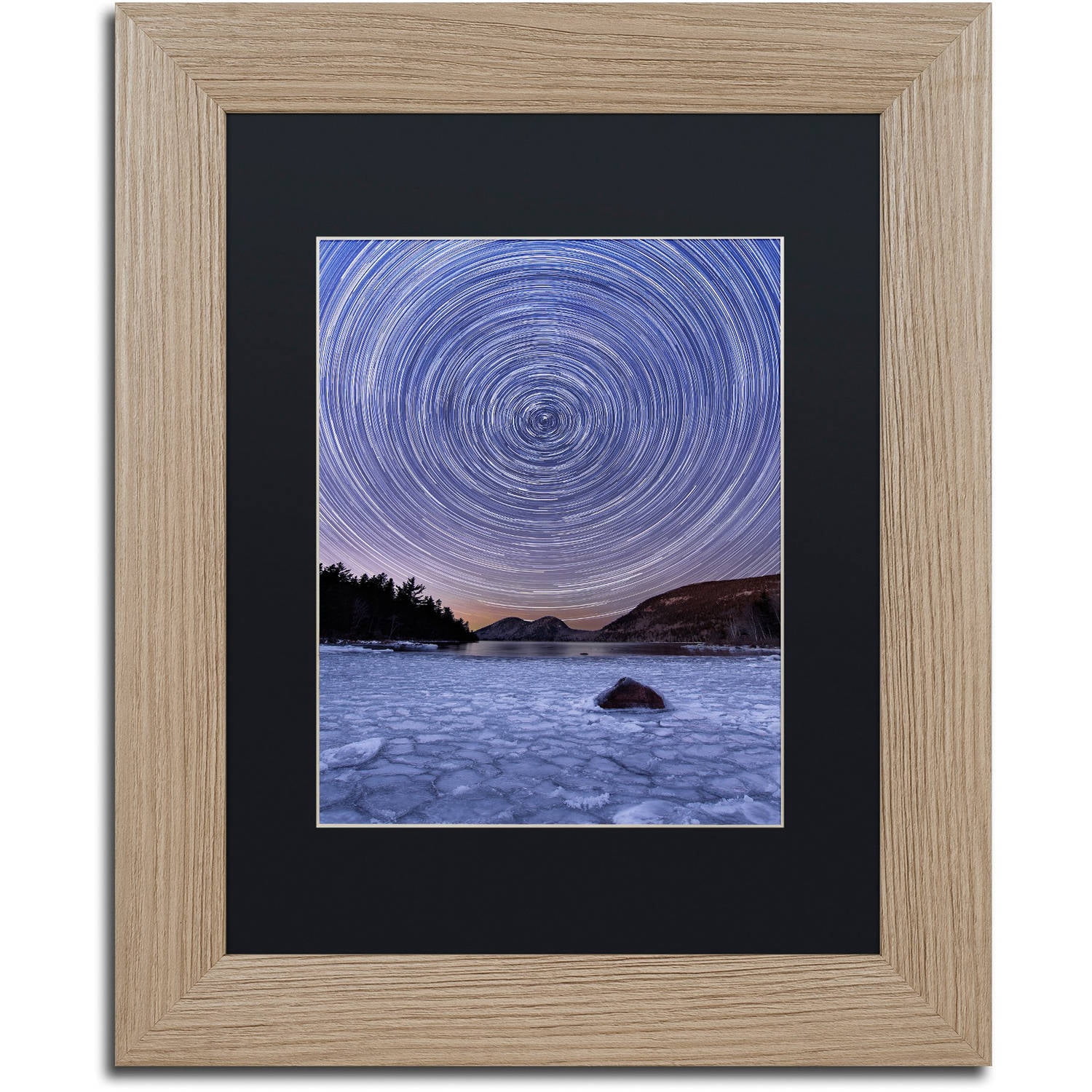 Trademark Fine Art "Circles & Bubbles" Canvas Art by Michael Blanchette Photography Black Matte, Birch Frame