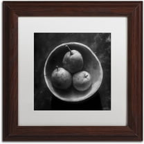 Trademark Fine Art "Circulo de Peras" Canvas Art by Moises Levy White Matte, Wood Frame