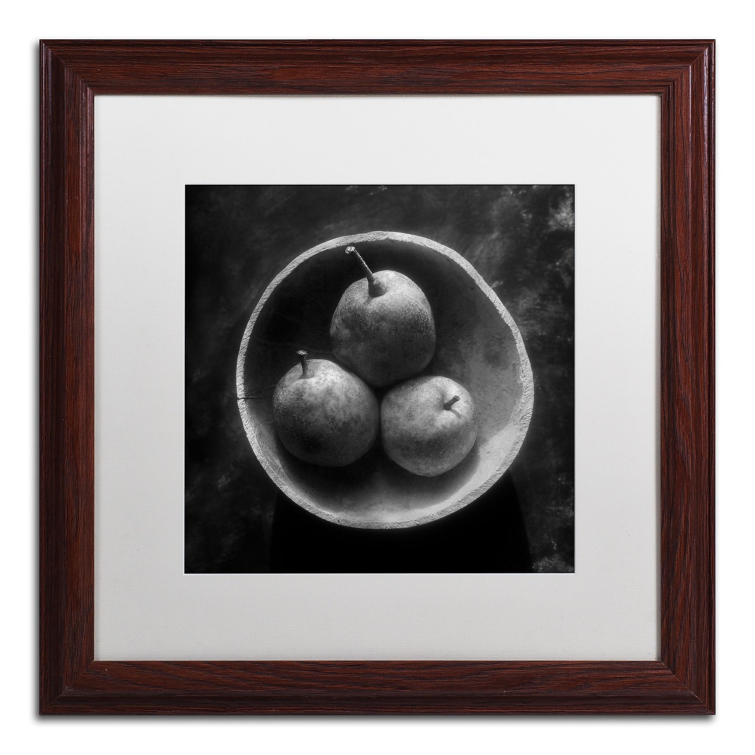 Trademark Fine Art "Circulo de Peras" Canvas Art by Moises Levy White Matte, Wood Frame