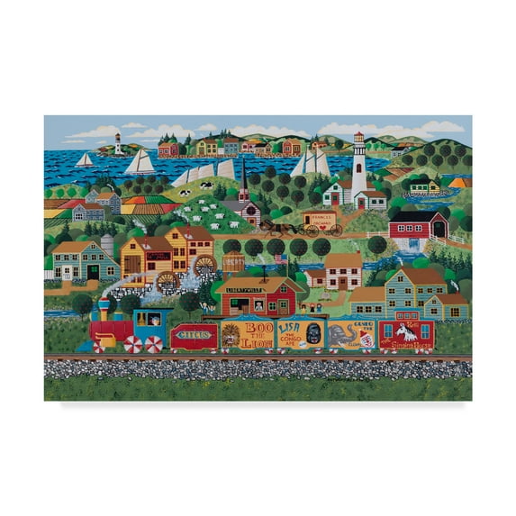 Trademark Fine Art 'Circus Train' Canvas Art by Anthony Kleem