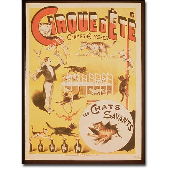 Trademark Fine Art "Cirque d'Ete, Champs Elysses" Canvas Wall Art