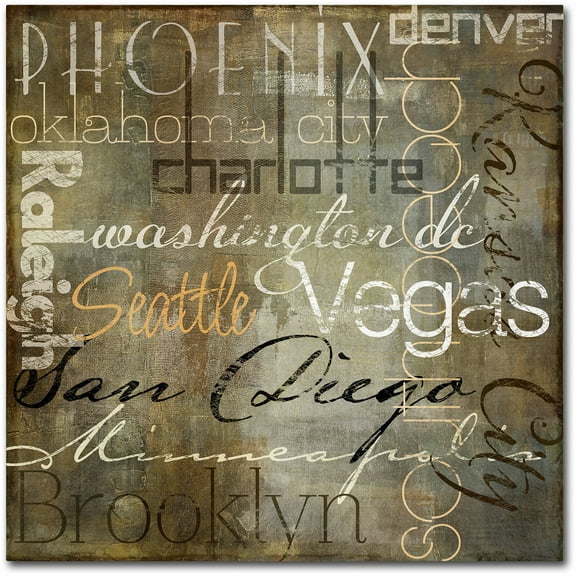Trademark Fine Art "Cities of the World II" Canvas Art by Color Bakery