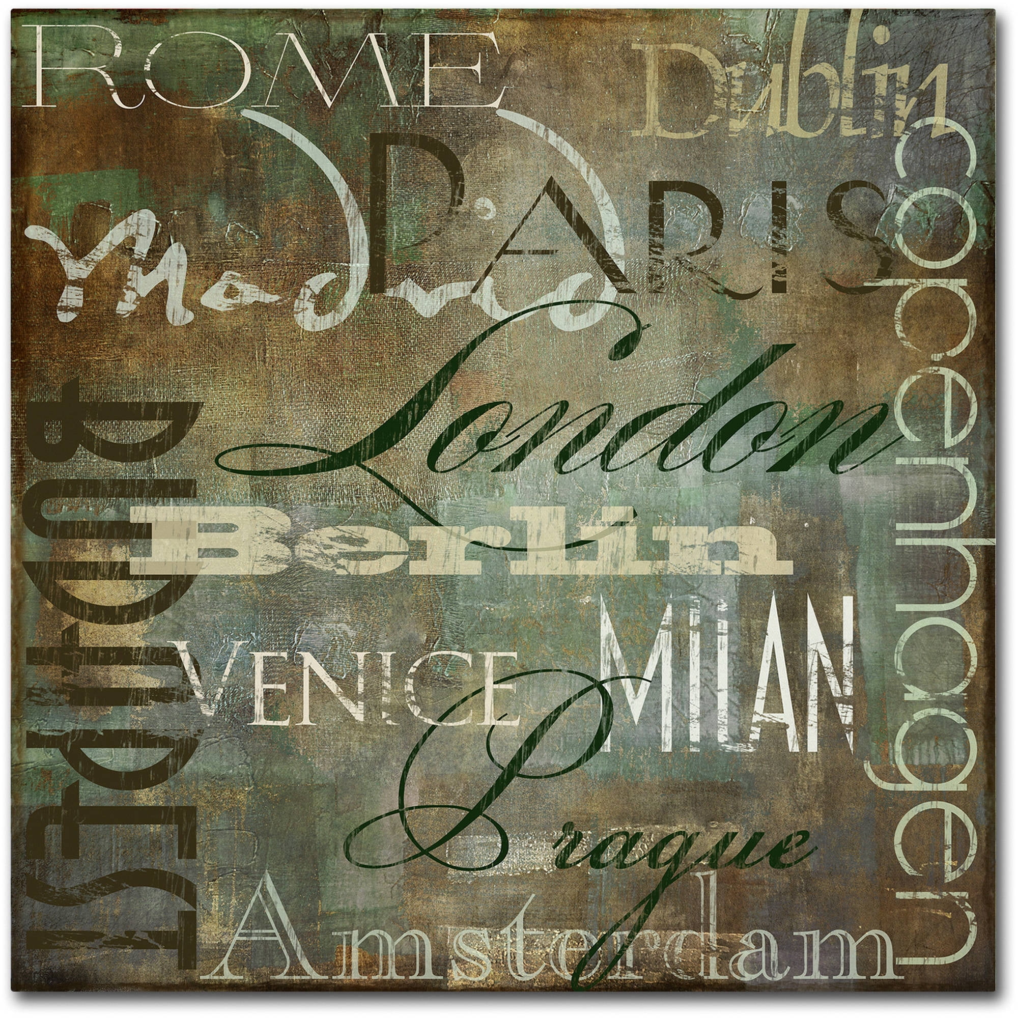 Cities of the World III Multicolor Canvas Art
