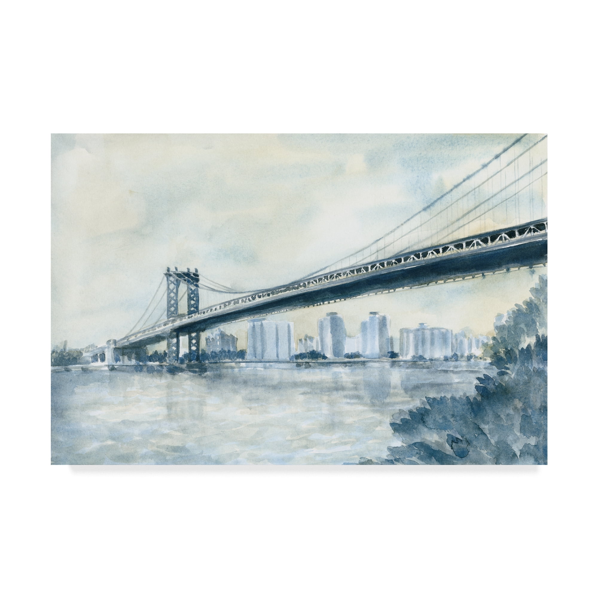 Trademark Fine Art 'City Bridge II' Canvas Art by Megan Meagher