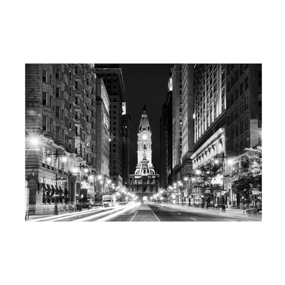 Trademark Fine Art Philippe Hugonnard City Hall Philadelphia Canvas Wall Art - 12x19
