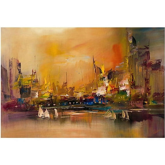 Trademark Fine Art "City Reflections" Canvas Wall Art by Rio