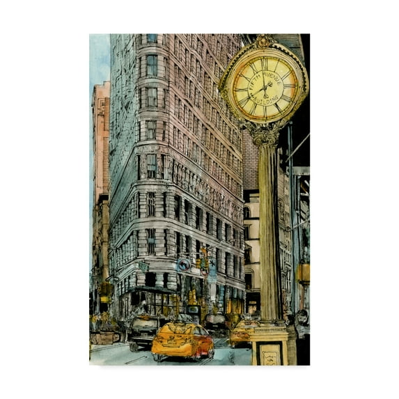Trademark Fine Art 'City Scene VII' Canvas Art by Melissa Wang