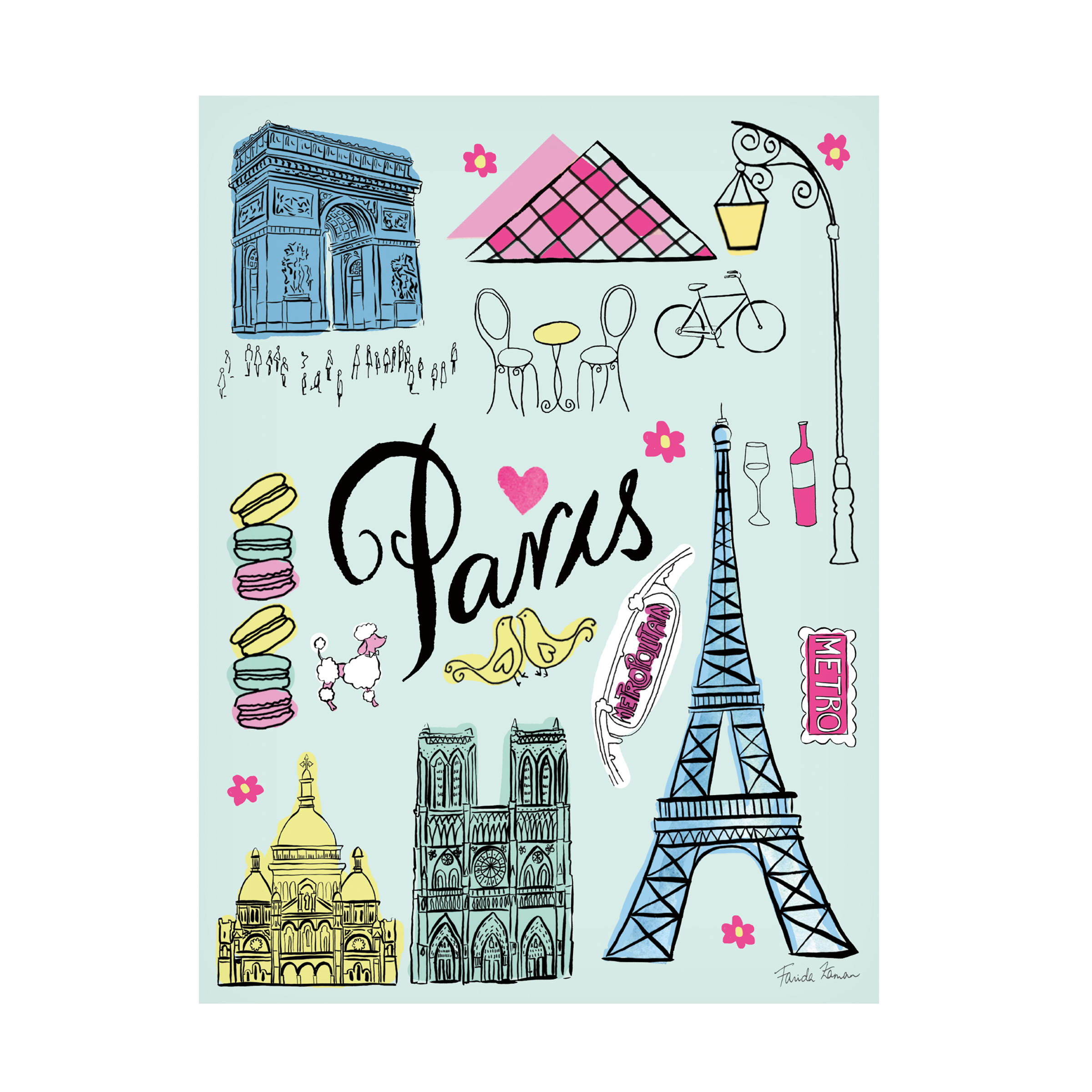 Trademark Fine Art Cityscape Canvas Art ' Travel Paris ' by Farida Zaman