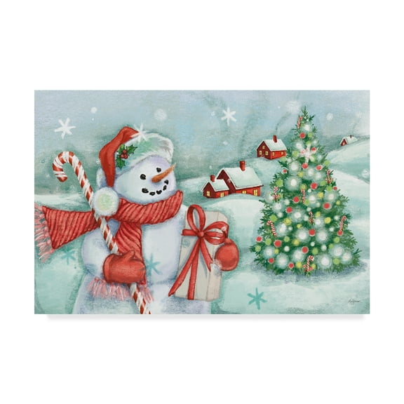 Trademark Fine Art 'Classic Snowmen I' Canvas Art by Mary Urban