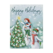 Trademark Fine Art 'Classic Snowmen VI' Canvas Art by Mary Urban