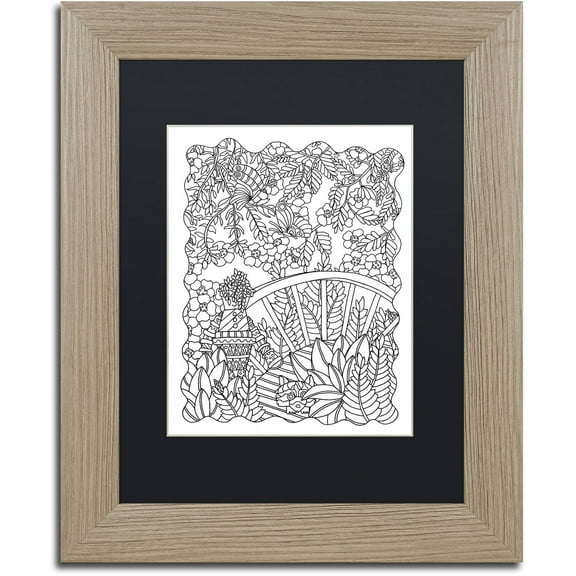 Trademark Fine Art "Clay Pot Man" Canvas Art by Kathy G. Ahrens, Black Matte, Birch Frame