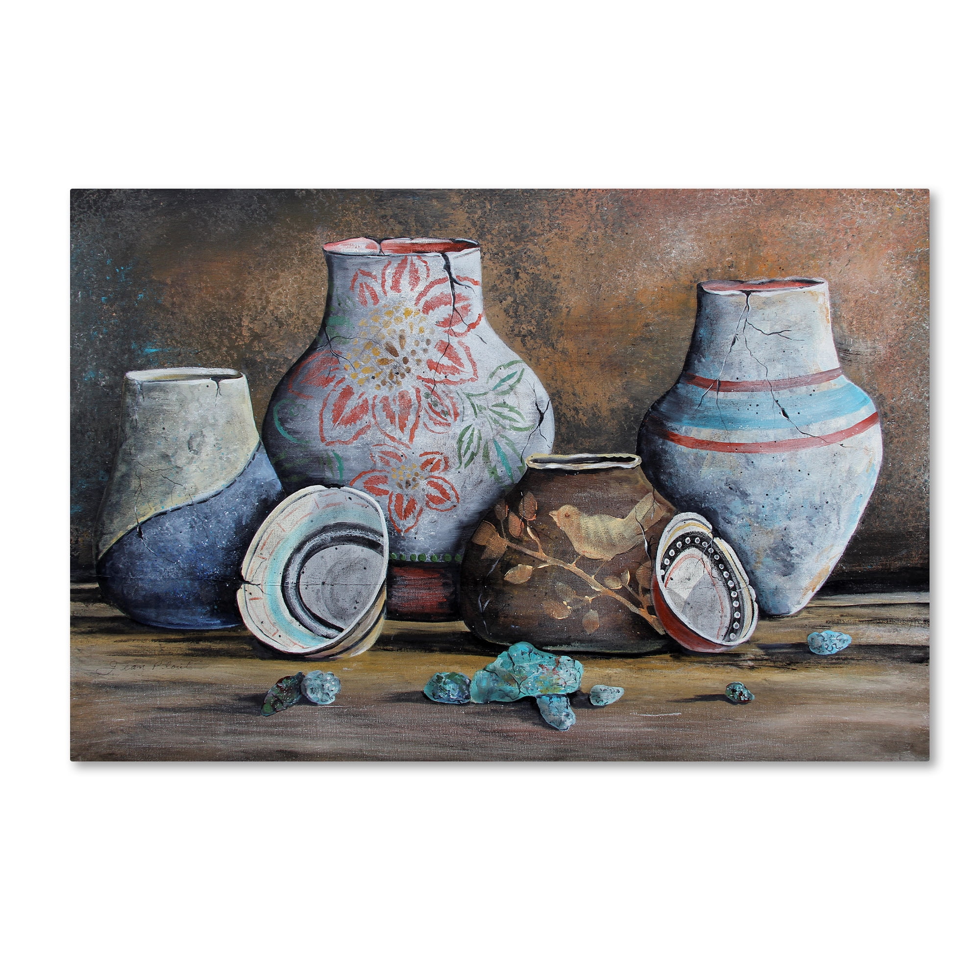 Trademark Fine Art 'Clay Pottery Still Life 3' Canvas Art by Jean