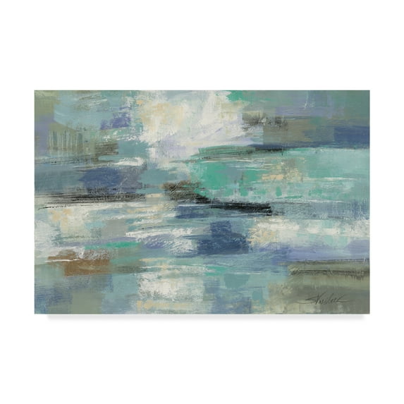 Trademark Fine Art 'Clear Water Blue and Grey' Canvas Art by Silvia Vassileva