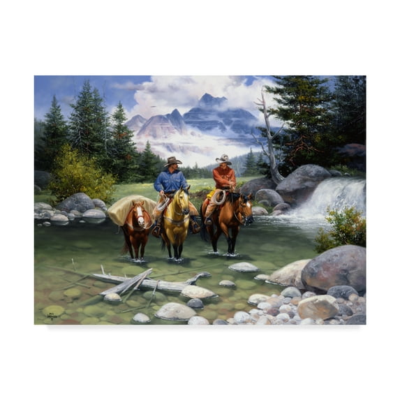 Trademark Fine Art 'Clear Water Crossing' Canvas Art by Jack Sorenson