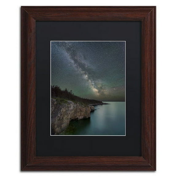 Trademark Fine Art 'Cliff Point' Canvas Art by Michael Blanchette Photography, Black Matte, Wood Frame