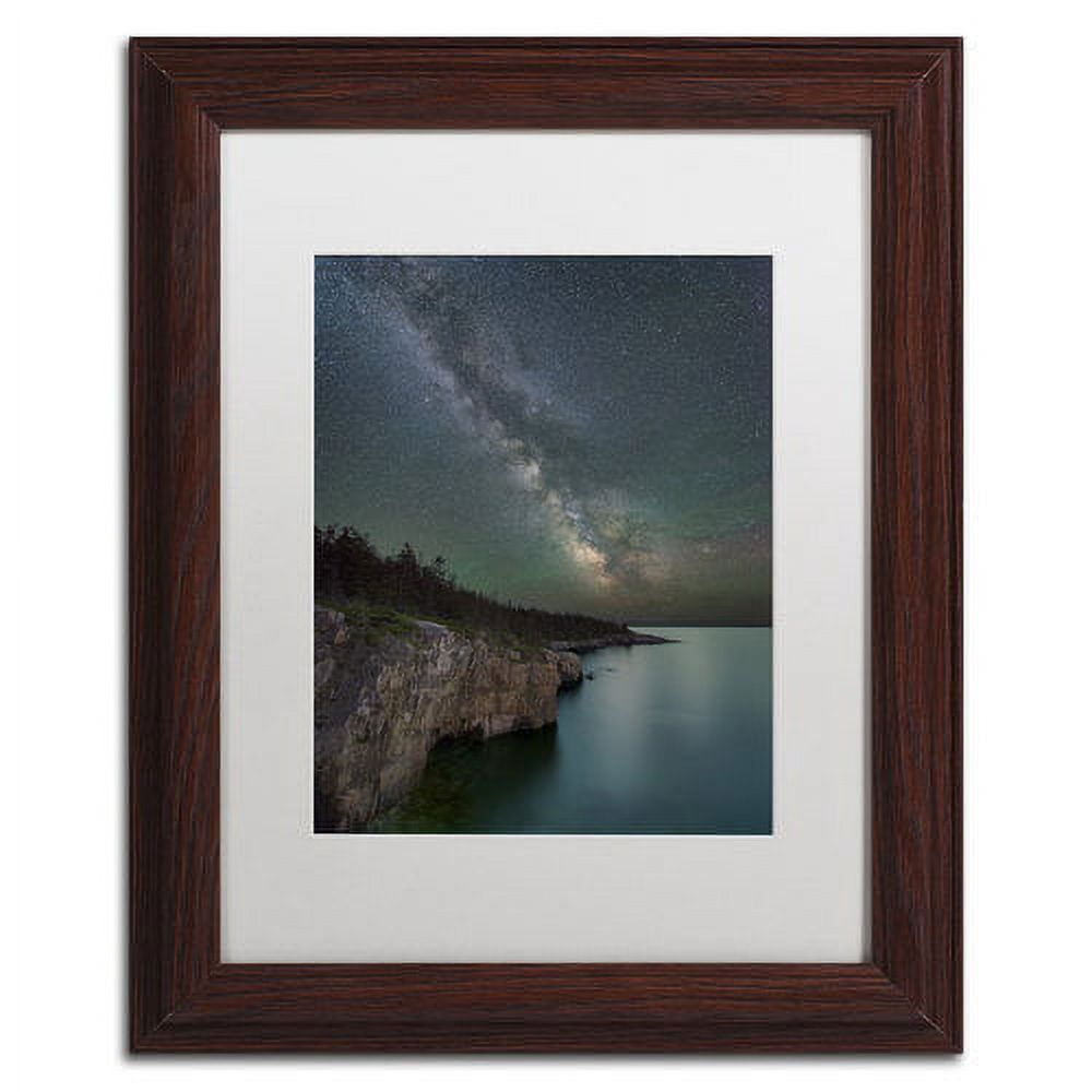 Trademark Fine Art 'Cliff Point' Canvas Art by Michael Blanchette Photography, White Matte, Wood Frame