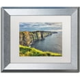 thumbnail image 1 of Trademark Fine Art "Cliffs of Moher Ireland" Canvas Art by Pierre Leclerc White Matte, Silver Frame, 1 of 2