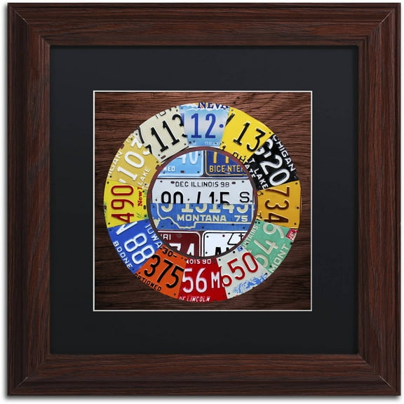 Trademark Fine Art 'Clock Square' Canvas Art by Design Turnpike, Black Matte, Wood Frame