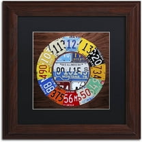 Trademark Fine Art 'Clock Square' Canvas Art by Design Turnpike, Black Matte, Wood Frame