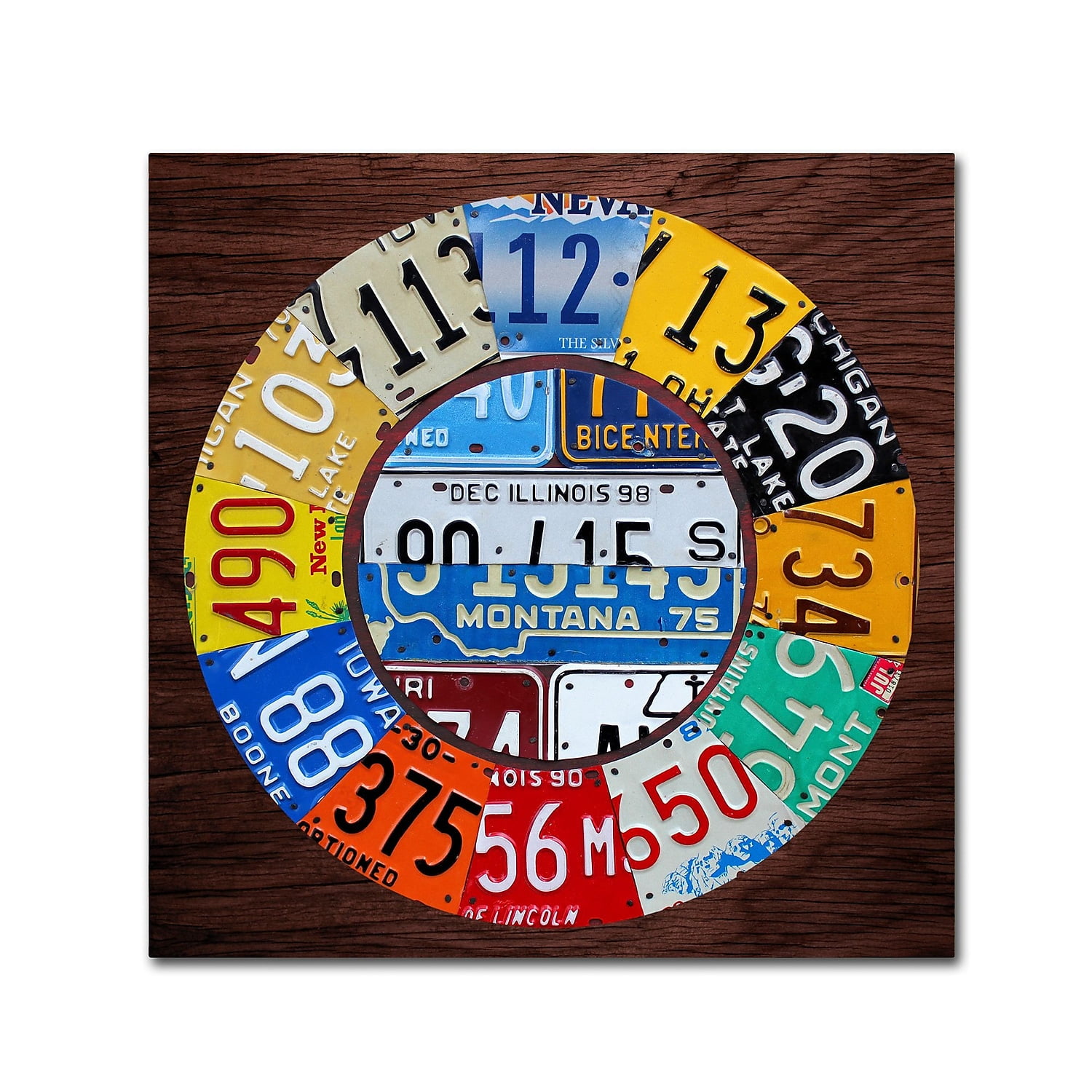 Trademark Fine Art ''Clock Square'' by Design Turnpike 18" x 18" Canvas Art (ALI1312-C1818GG)