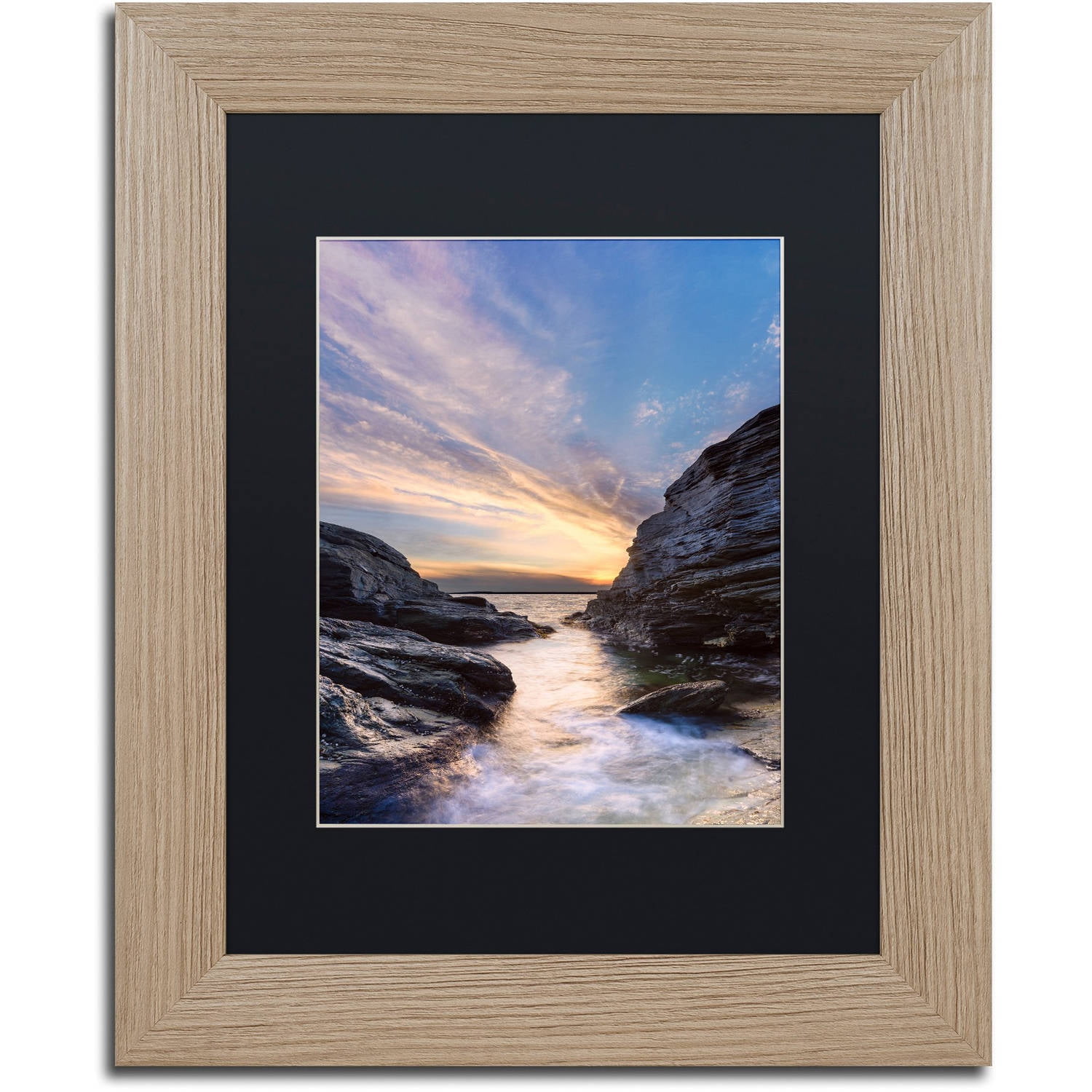 Trademark Fine Art "Cloud Feather" Canvas Art by Michael Blanchette Photography Black Matte, Birch Frame