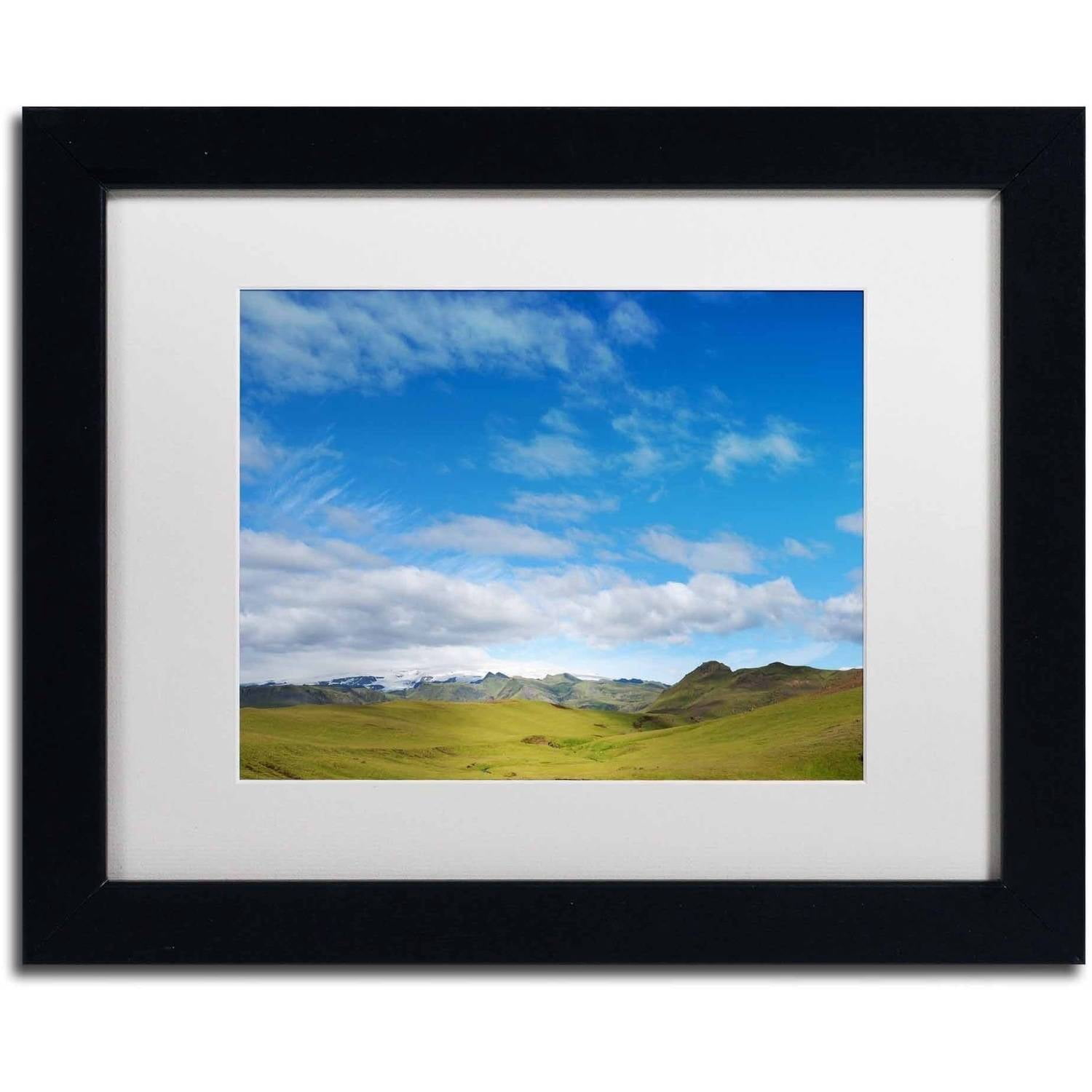 Trademark Fine Art 'Clouds Over Glacier' Canvas Art by Philippe Sainte-Laudy, White Matte, Black Frame