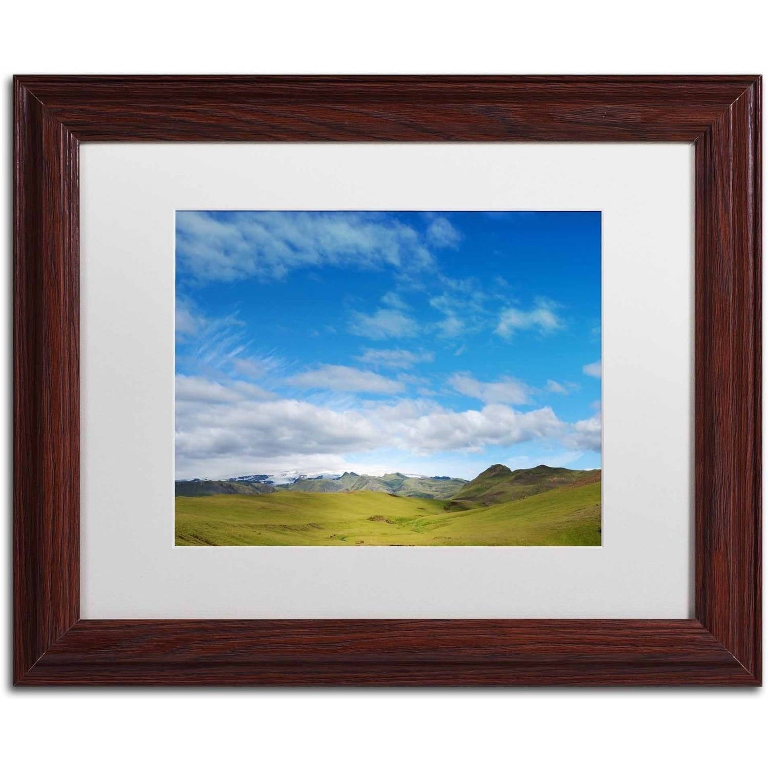 Trademark Fine Art 'Clouds Over Glacier' Canvas Art by Philippe Sainte-Laudy, White Matte, Wood Frame