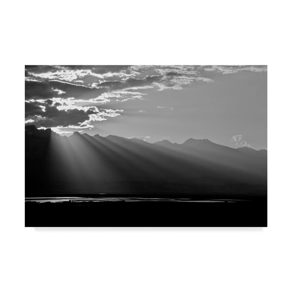 Trademark Fine Art 'Clouds Rays In Black and White' Canvas Art by American School