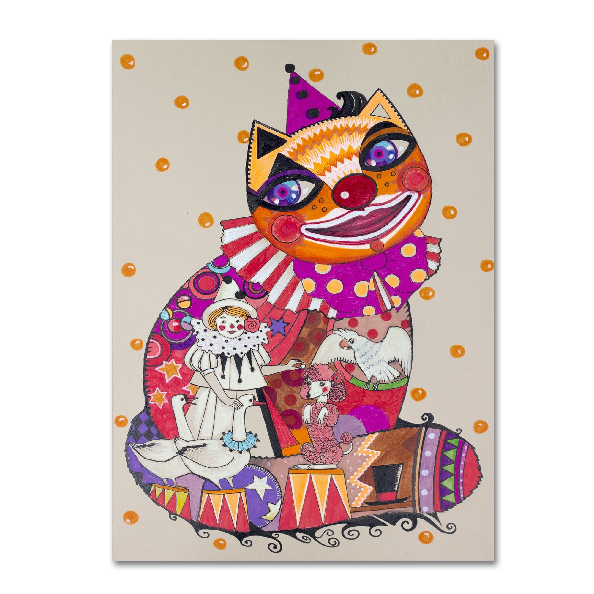 Trademark Fine Art 'Clown 3' Canvas Art by Oxana Ziaka