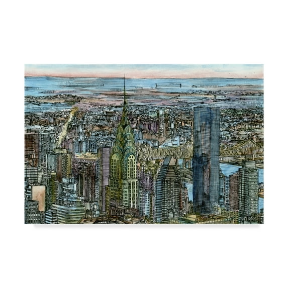 Trademark Fine Art 'Coast to Coast I' Canvas Art by Melissa Wang