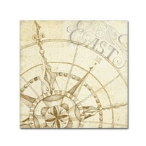 Trademark Fine Art "Coast to Coast Sepia III" Canvas Art by Daphne Brissonnet