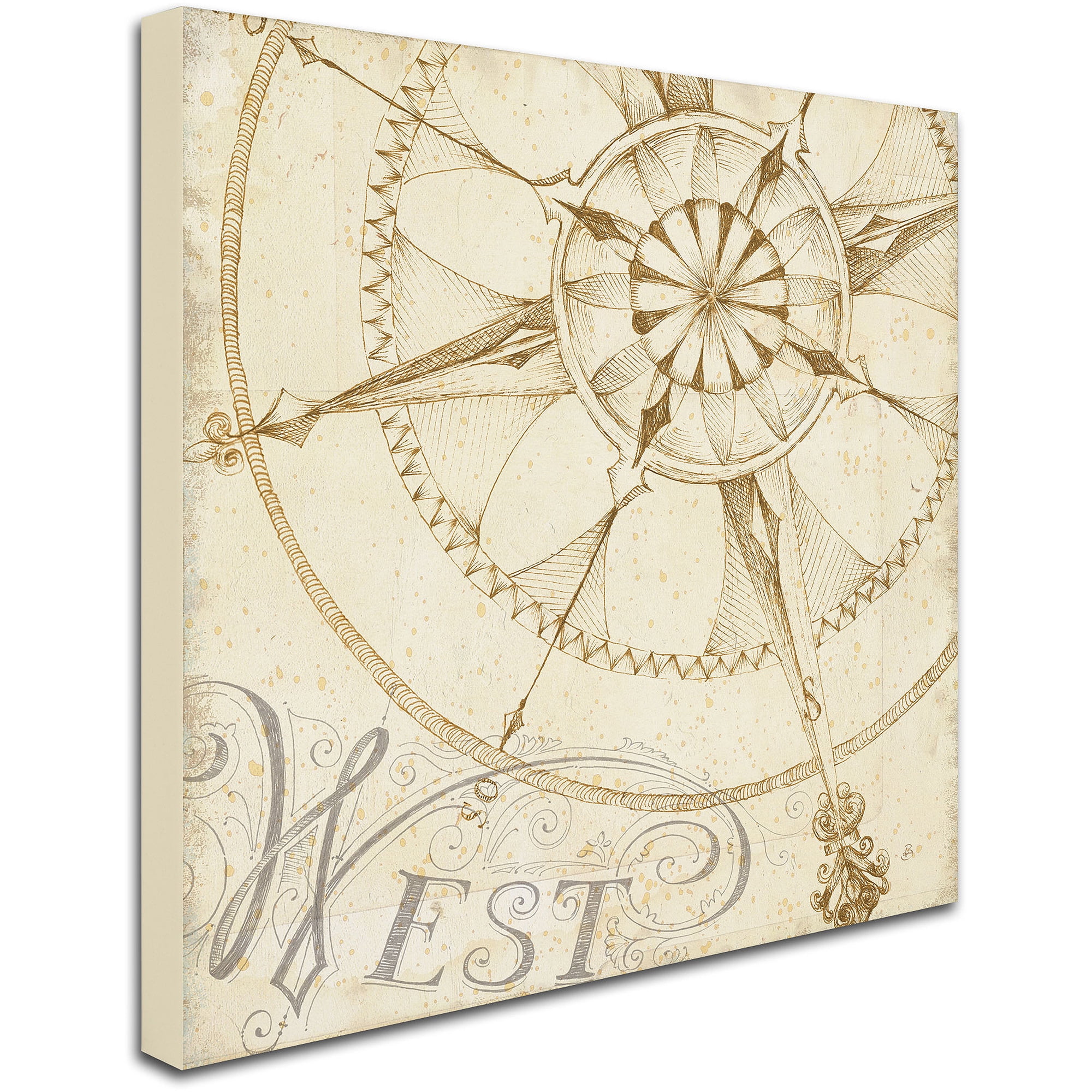Trademark Fine Art "Coast to Coast Sepia IV" Canvas Art by Daphne Brissonnet