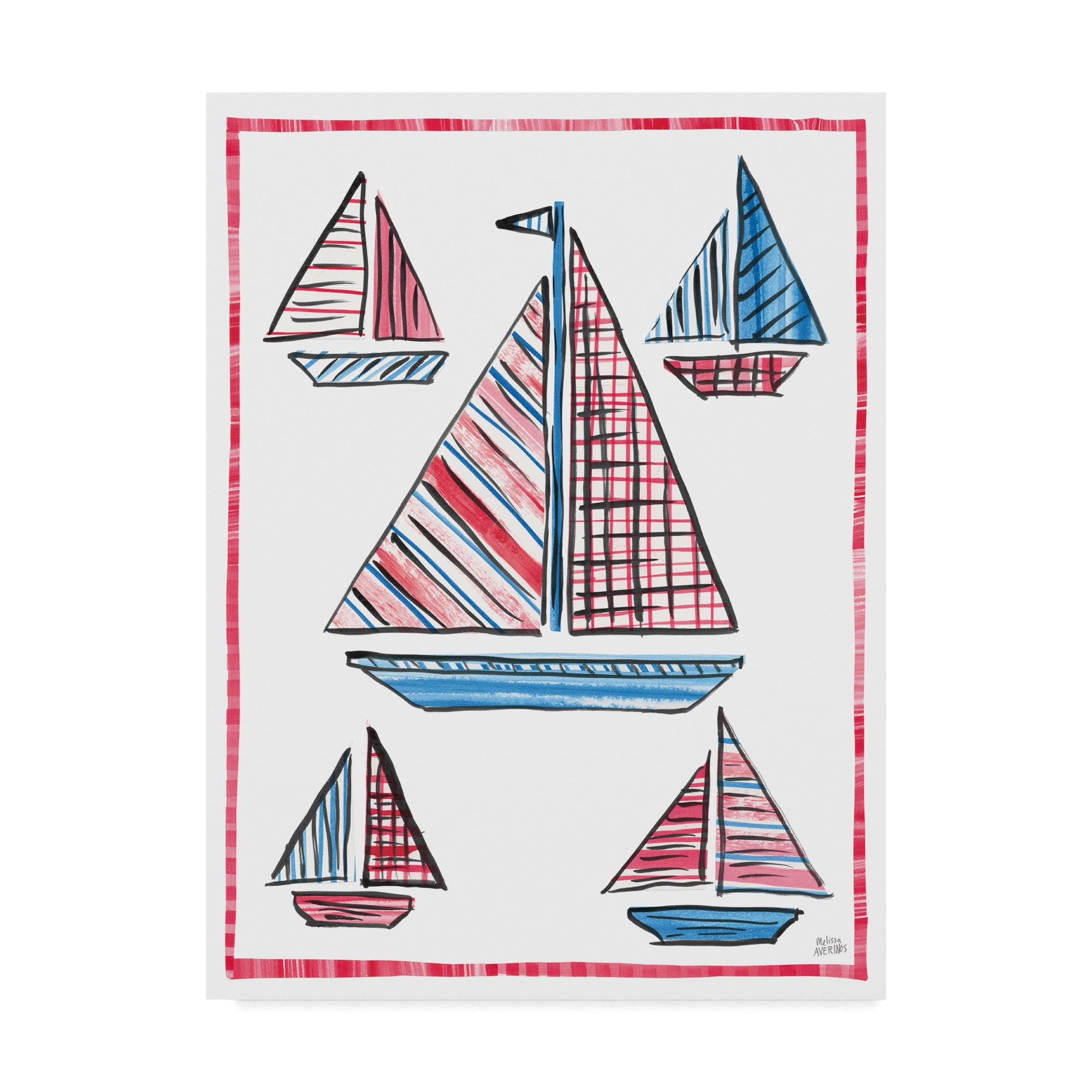 Trademark Fine Art 'Coastal Americana IV' Canvas Art by Melissa Averinos