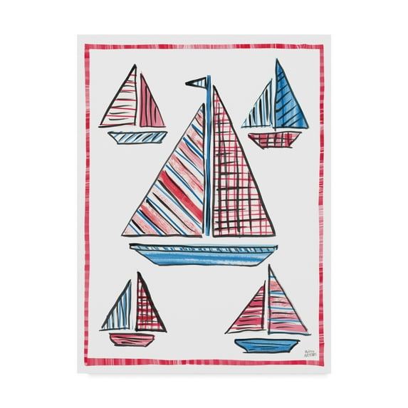 Trademark Fine Art 'Coastal Americana IV' Canvas Art by Melissa Averinos