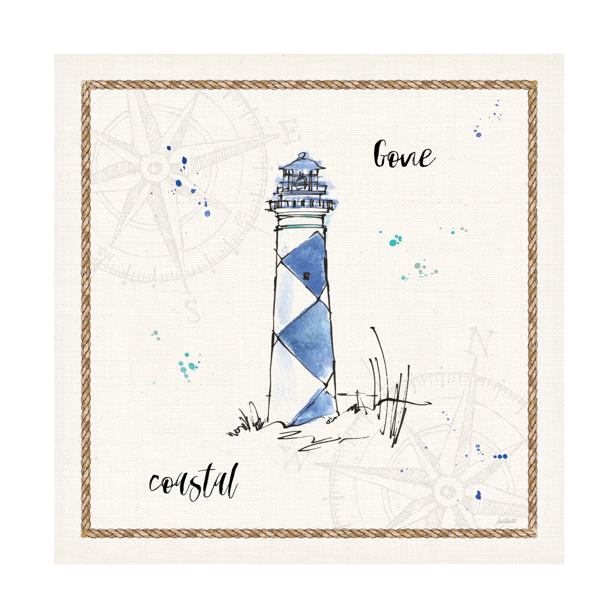 Trademark Fine Art 'Coastal Buoys IV Coastal' Canvas Art by Anne Tavoletti