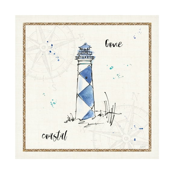 Trademark Fine Art 'Coastal Buoys IV Coastal' Canvas Art by Anne Tavoletti