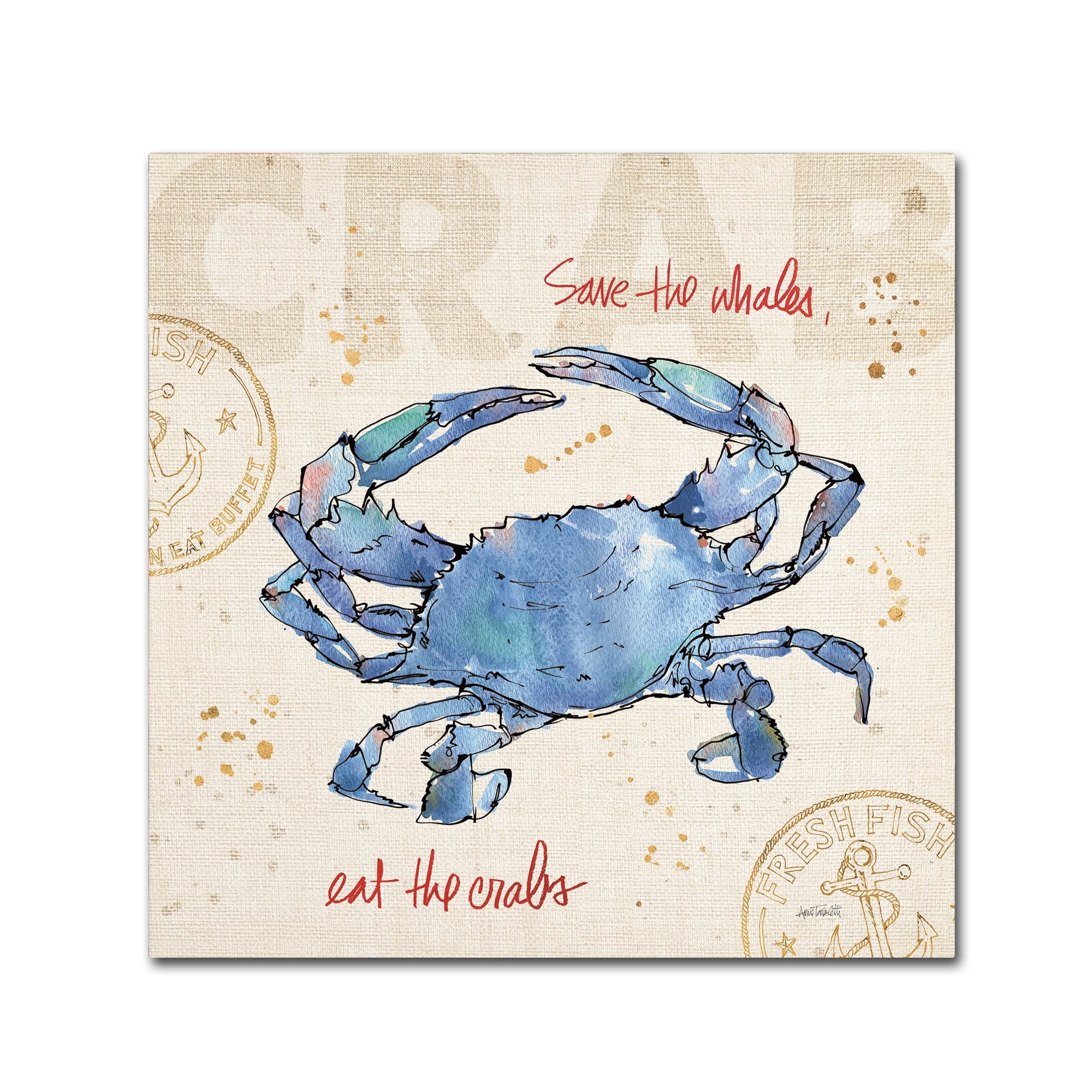 Trademark Fine Art 'Coastal Catch II' Canvas Art by Anne Tavoletti