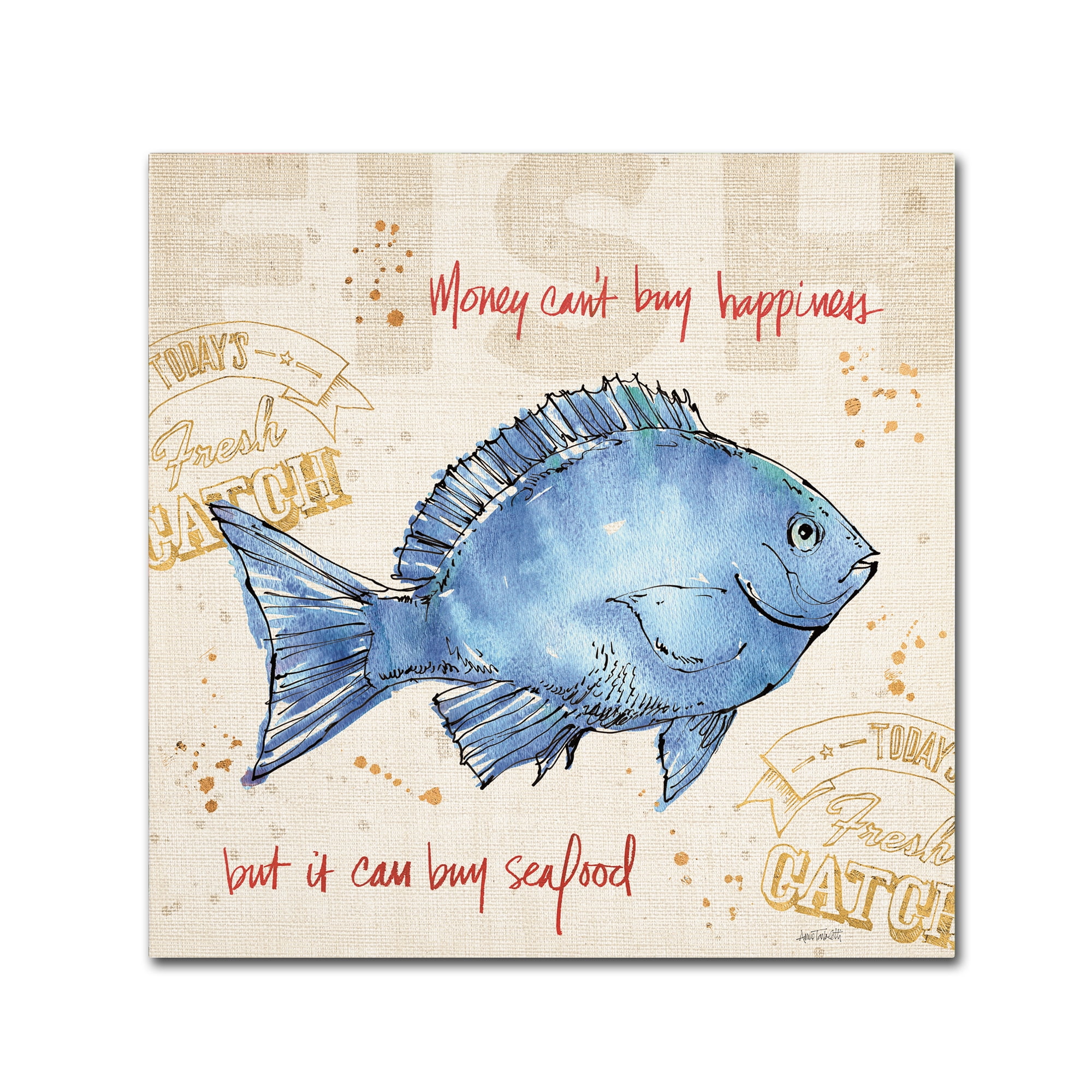Trademark Fine Art 'Coastal Catch III' Canvas Art by Anne Tavoletti