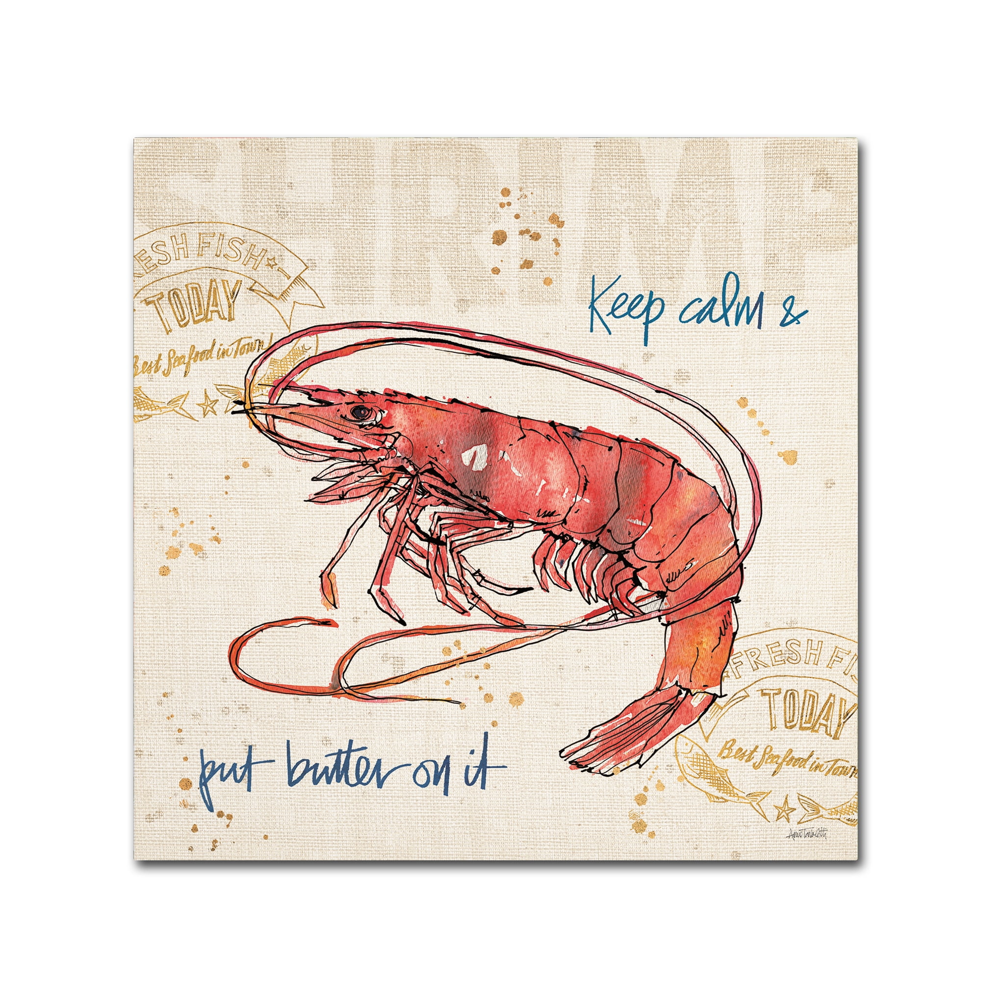 Trademark Fine Art 'Coastal Catch IV' Canvas Art by Anne Tavoletti